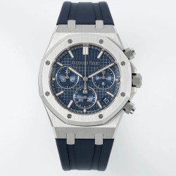 Audemars Piguet-Royal Oak Chrono 26240 41mm SS/RU Blue Dial DDF DD4401 1:1 Super Clone (SW Dial)
