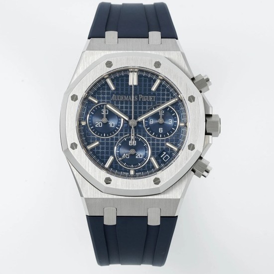 Audemars Piguet-Royal Oak Chrono 26240 41mm SS/RU Blue Dial DDF DD4401 1:1 Super Clone (SW Dial)