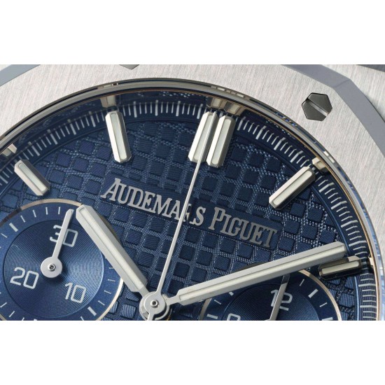 Audemars Piguet-Royal Oak Chrono 26240 41mm SS/RU Blue Dial DDF DD4401 1:1 Super Clone (SW Dial)