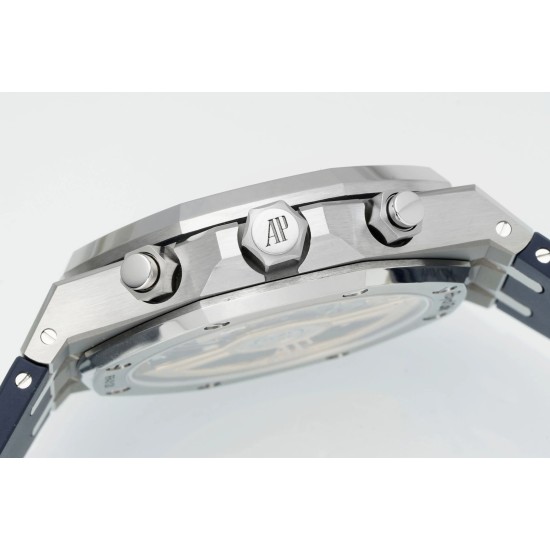 Audemars Piguet-Royal Oak Chrono 26240 41mm SS/RU Blue Dial DDF DD4401 1:1 Super Clone (SW Dial)