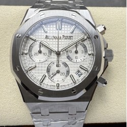 Audemars Piguet-Royal Oak Chronograph 26240 41mm SS/SS Silver Dial DDF DD4401 1:1 Super Clone (SW Dial)