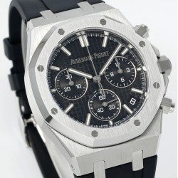 Audemars Piguet-Royal Oak Chronograph 26240 41mm SS/RU Black Dial DDF DD4401 1:1 Super Clone (SW Dial)