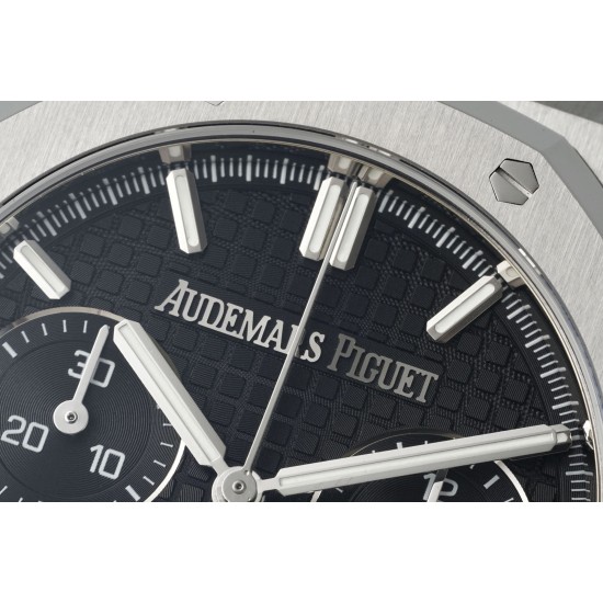 Audemars Piguet-Royal Oak Chronograph 26240 41mm SS/RU Black Dial DDF DD4401 1:1 Super Clone (SW Dial)