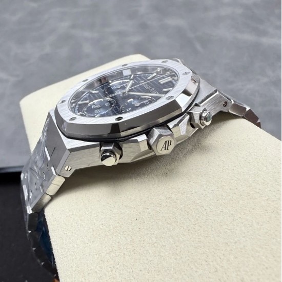 Audemars Piguet-Royal Oak Chronograph 26240 41mm SS/SS Blue Dial DDF DD4401 1:1 Super Clone (SW Dial)