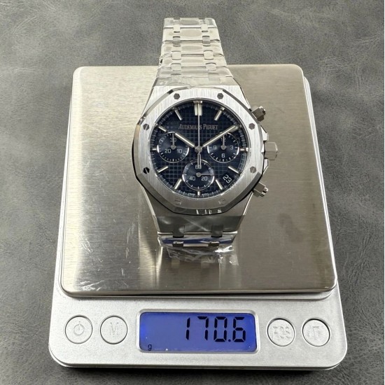 Audemars Piguet-Royal Oak Chronograph 26240 41mm SS/SS Blue Dial DDF DD4401 1:1 Super Clone (SW Dial)