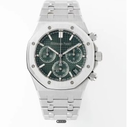 Audemars Piguet-Royal Oak Chronograph 26240 41mm SS/SS Green Dial DDF DD4401 1:1 Super Clone (SW Dial)