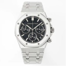 Audemars Piguet-Royal Oak Chronograph 26240 41mm SS/SS Black Dial DDF DD4401 1:1 Super Clone (SW Dial)