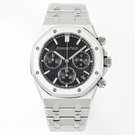 Audemars Piguet-Royal Oak Chronograph 26240 41mm SS/SS Black Dial DDF DD4401 1:1 Super Clone (SW Dial)