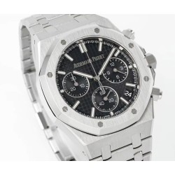 Audemars Piguet-Royal Oak Chronograph 26240 41mm SS/SS Black Dial DDF DD4401 1:1 Super Clone (SW Dial)