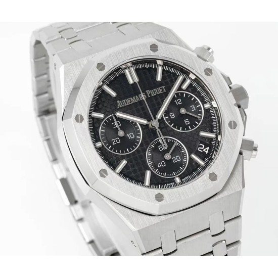 Audemars Piguet-Royal Oak Chronograph 26240 41mm SS/SS Black Dial DDF DD4401 1:1 Super Clone (SW Dial)