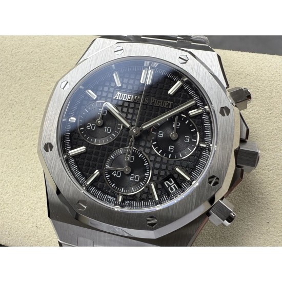 Audemars Piguet-Royal Oak Chronograph 26240 41mm SS/SS Green Dial DDF DD4401 1:1 Super Clone (SW Dial)