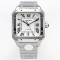 Cartier-Santos De Cartier 2018 Mens XL 40mm SS/SS White Dial BVF MY9019