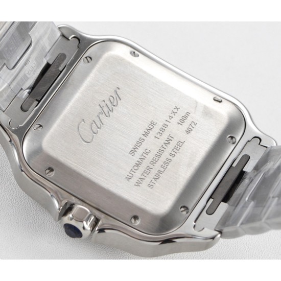 Cartier-Santos De Cartier 2018 Mens XL 40mm SS/SS White Dial BVF MY9019