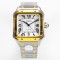 Cartier-Santos De Cartier 2018 Mens XL 40mm YG/SS White Dial BVF MY9019