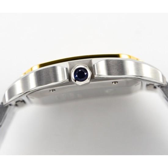 Cartier-Santos De Cartier 2018 Mens XL 40mm YG/SS White Dial BVF MY9019