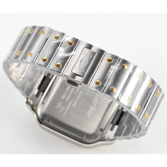 Cartier-Santos De Cartier 2018 Mens XL 40mm YG/SS White Dial BVF MY9019