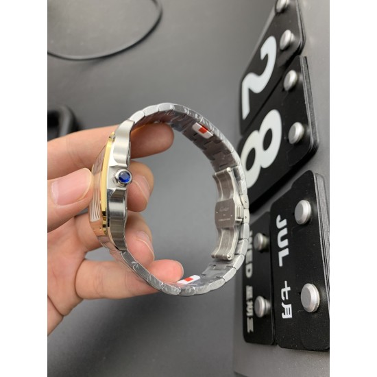 Cartier-Santos De Cartier 2018 Mens XL 40mm YG/SS White Dial BVF MY9019