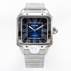 Cartier-Santos De Cartier 2018 Mens XL 40mm SS/SS Blue BVF MY9019