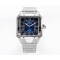 Cartier-Santos De Cartier 2018 Mens XL 40mm SS/SS Blue BVF MY9019