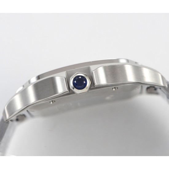 Cartier-Santos De Cartier 2018 Mens XL 40mm SS/SS Blue BVF MY9019