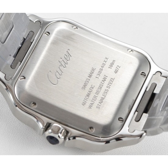 Cartier-Santos De Cartier 2018 Mens XL 40mm SS/SS Blue BVF MY9019