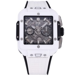 Hublot-Square Bang Unico 42mm White Cer/RU Skeleton Dial BBF HUB1280A