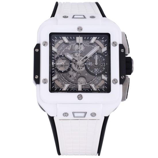 Hublot-Square Bang Unico 42mm White Cer/RU Skeleton Dial BBF HUB1280A