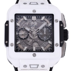 Hublot-Square Bang Unico 42mm White Cer/RU Skeleton Dial BBF HUB1280A