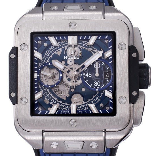 Hublot-Square Bang Unico 42mm Ti/RU Blue Skeleton Dial BBF HUB1280A