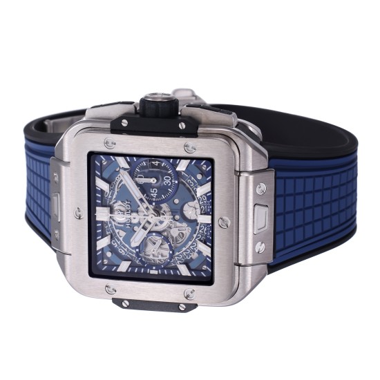 Hublot-Square Bang Unico 42mm Ti/RU Blue Skeleton Dial BBF HUB1280A