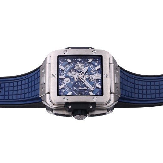 Hublot-Square Bang Unico 42mm Ti/RU Blue Skeleton Dial BBF HUB1280A