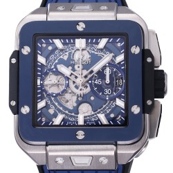 Hublot-Square Bang Unico 42mm Cer Ti/RU Blue Skeleton Dial BBF HUB1280A