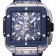 Hublot-Square Bang Unico 42mm Cer Ti/RU Blue Skeleton Dial BBF HUB1280A