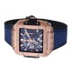 Hublot-Square Bang Unico 42mm RG/RU Blue Skeleton Dial BBF HUB1280A