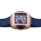 Hublot-Square Bang Unico 42mm RG/RU Blue Skeleton Dial BBF HUB1280A
