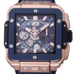 Hublot-Square Bang Unico 42mm Cer RG/RU Blue Skeleton Dial BBF HUB1280A