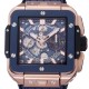 Hublot-Square Bang Unico 42mm Cer RG/RU Blue Skeleton Dial BBF HUB1280A
