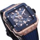 Hublot-Square Bang Unico 42mm Cer RG/RU Blue Skeleton Dial BBF HUB1280A
