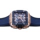 Hublot-Square Bang Unico 42mm Cer RG/RU Blue Skeleton Dial BBF HUB1280A