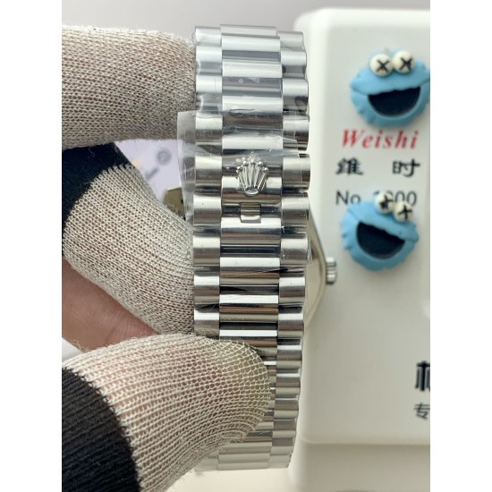 Rolex-DayDate 228239 40mm SS/SS Green/Rmn PPM VR3255 1:1 Super Clone Ultimate Version(Gain Weight)