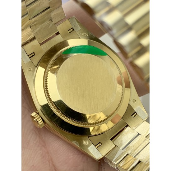 Rolex-DayDate 228238 40mm YG/YG Ombre Green/Rmn PPM VR3255 1:1 Super Clone Ultimate Version(Gain Weight)