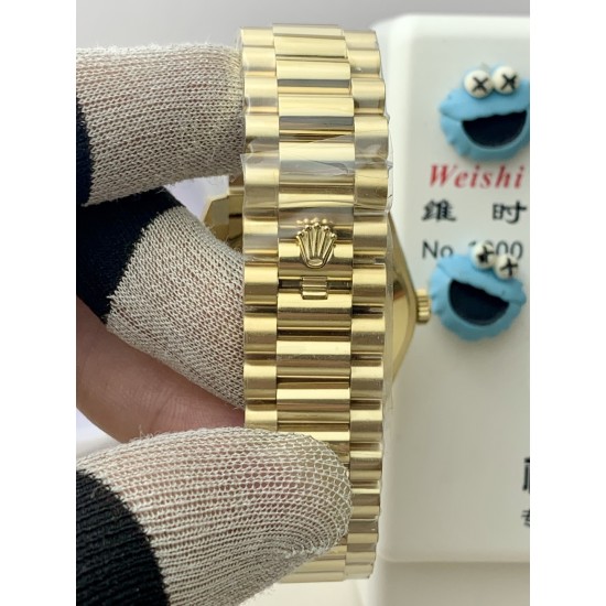 Rolex-DayDate 228238 40mm YG/YG Ombre Green/Rmn PPM VR3255 1:1 Super Clone Ultimate Version(Gain Weight)