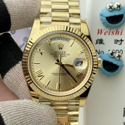 Rolex-DayDate 228238 40mm YG/YG Gold/Rmn PPM VR3255 1:1 Super Clone Ultimate Version(Gain Weight)