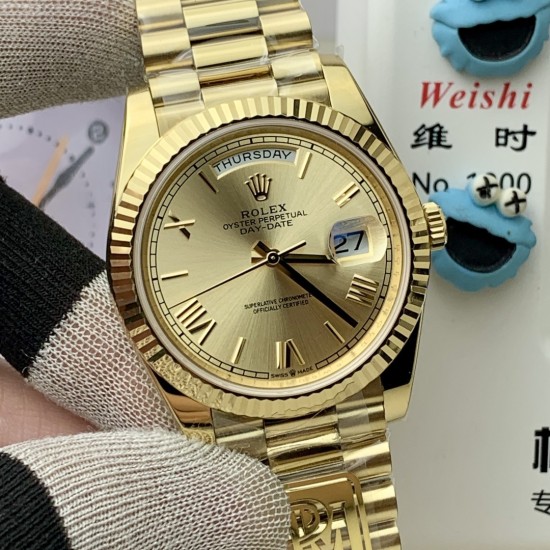 Rolex-DayDate 228238 40mm YG/YG Gold/Rmn PPM VR3255 1:1 Super Clone Ultimate Version(Gain Weight)