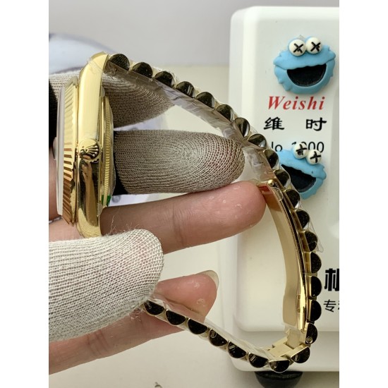 Rolex-DayDate 228238 40mm YG/YG Green/Rmn PPM VR3255 1:1 Super Clone Ultimate Version(Gain Weight)