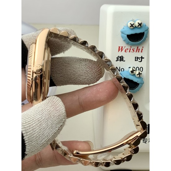 Rolex-DayDate 228238 40mm RG/RG White/Rmn PPM VR3255 1:1 Super Clone Ultimate Version(Gain Weight)