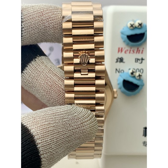 Rolex-DayDate 228238 40mm RG/RG Brown/Stick PPM VR3255 1:1 Super Clone Ultimate Version(Gain Weight)