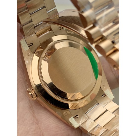 Rolex-DayDate 228238 40mm RG/RG Green/Rmn PPM VR3255 1:1 Super Clone Ultimate Version(Gain Weight)