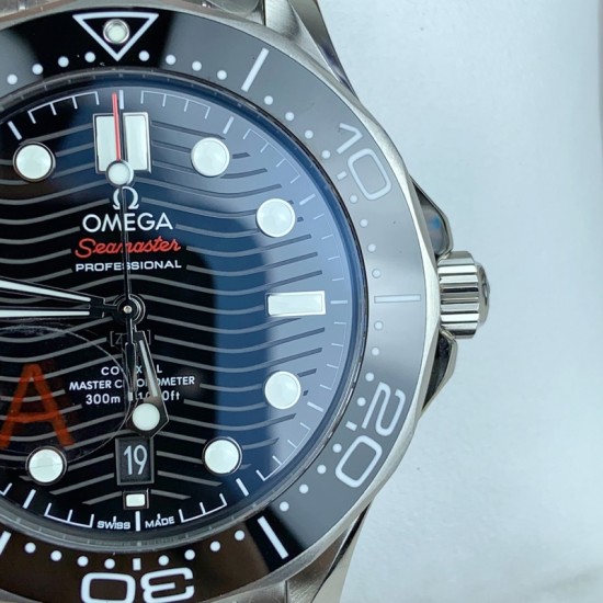 Omega-Seamaster Diver 300M 42mm SS/SS Black Ceramic Black Dial VSF VS8800 1:1 Super Clone V4