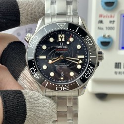 Omega-Seamaster 300M James Bond 007 Queen's Messenger Limited Edition SS/SS Black Ceramic Black Dial VSF VS8800 1:1 Super Clone V4